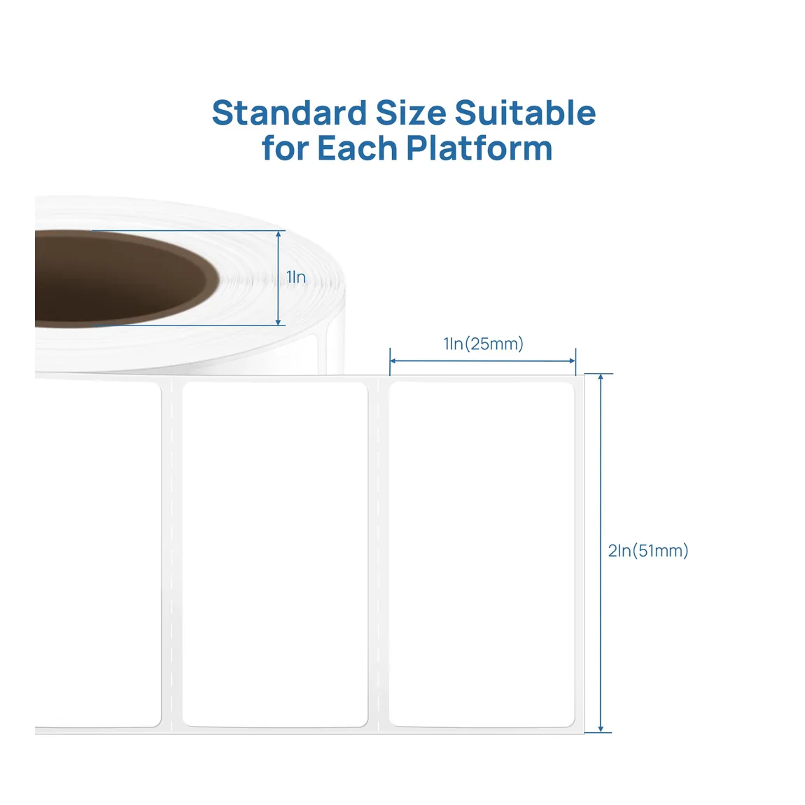 2 × 1 Direct Thermal Labels: 2 × 1-inch format