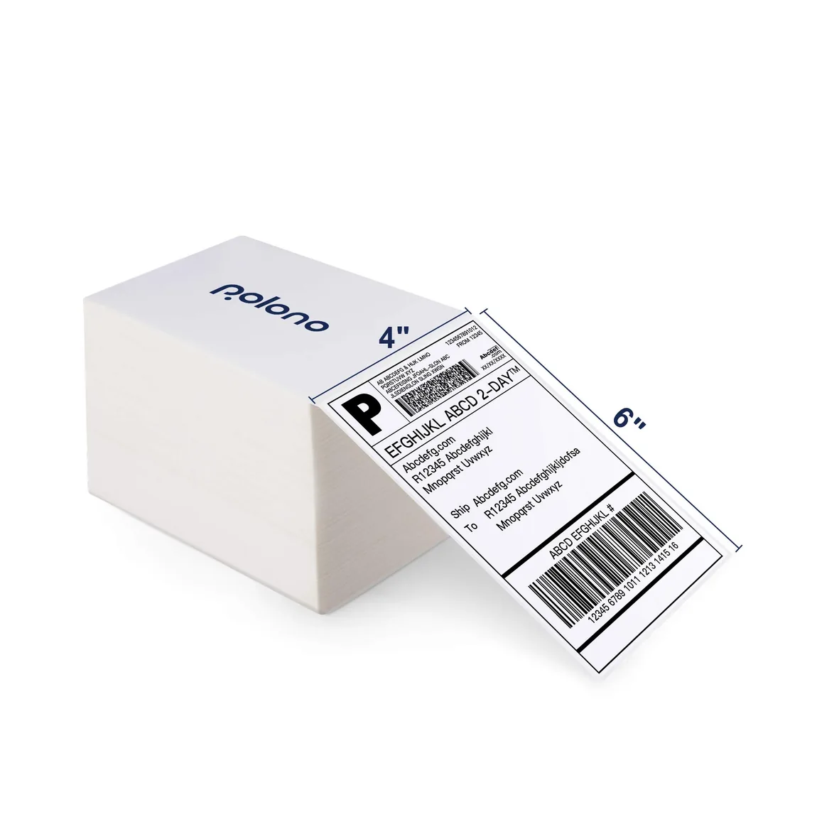 4 × 6 Thermal Shipping Labels: Standard 4 × 6 shipping format