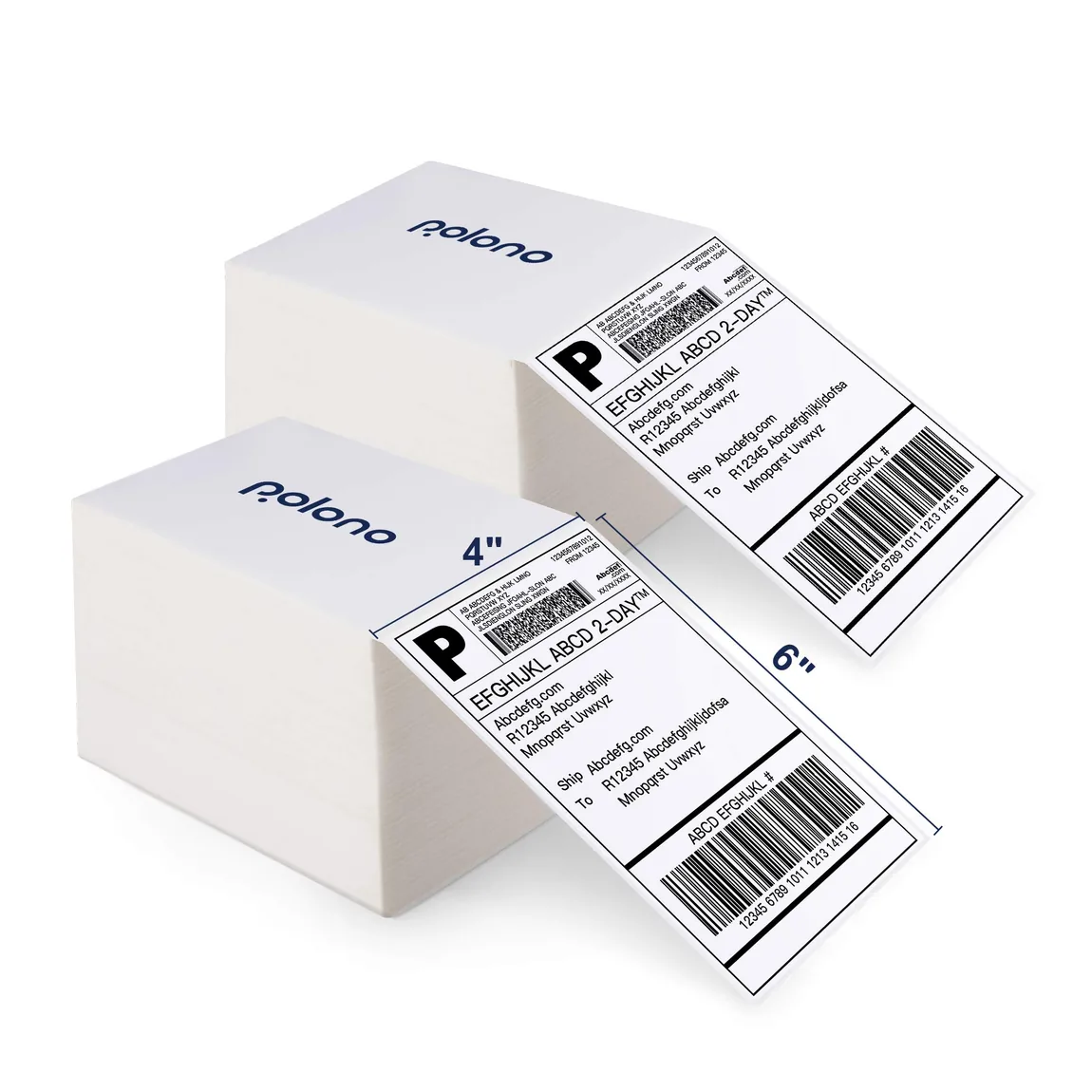 4 × 6 Thermal Shipping Labels, White Fanfold / 1,000 Labels