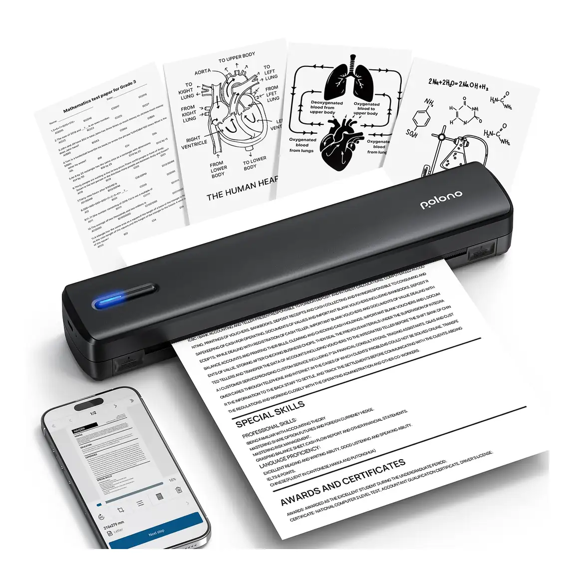 D810 Portable Thermal Printer by Polono