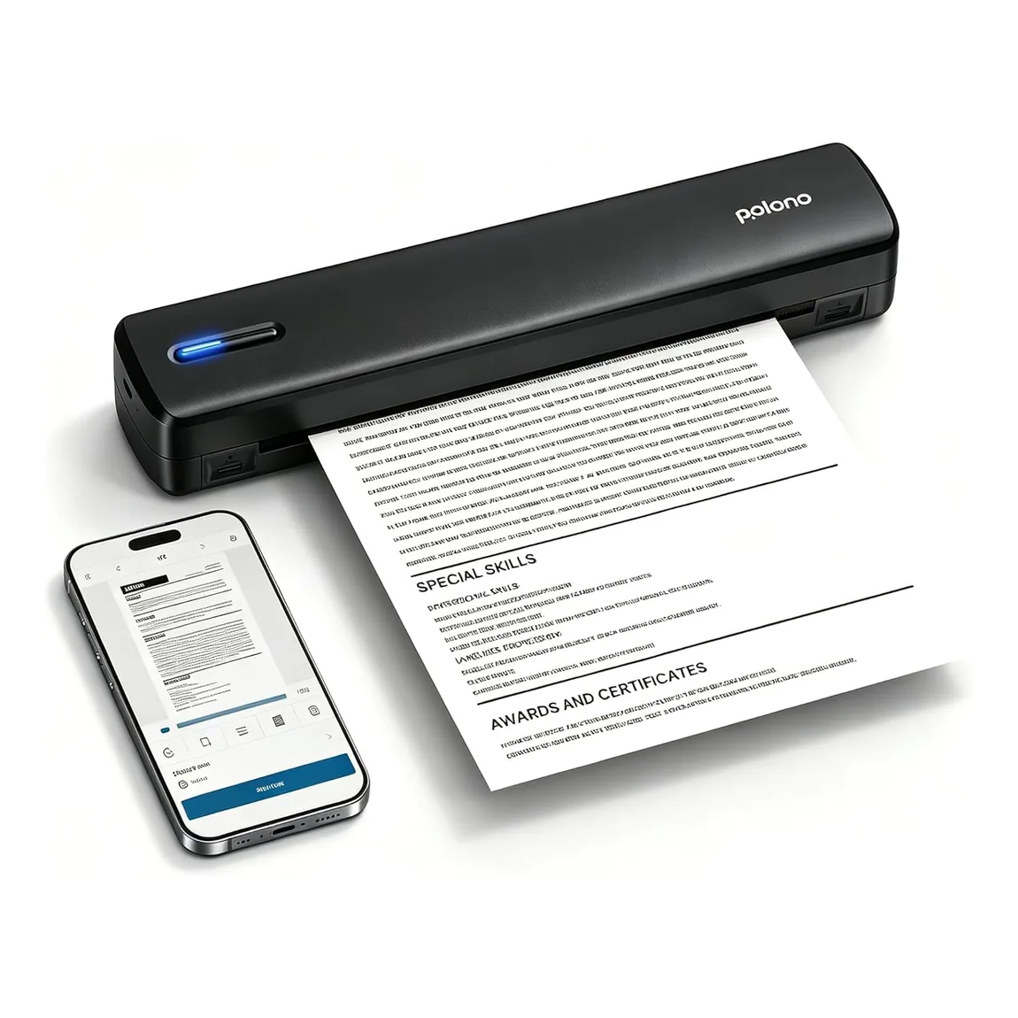 D810 Portable Thermal Printer: Inkless thermal printing