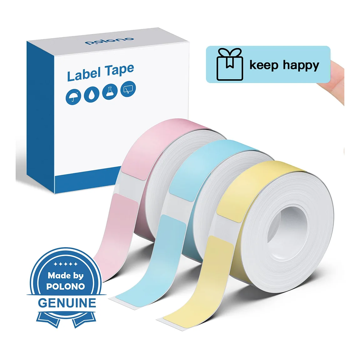 P31S Label Maker Tapes: Multiple label dimensions